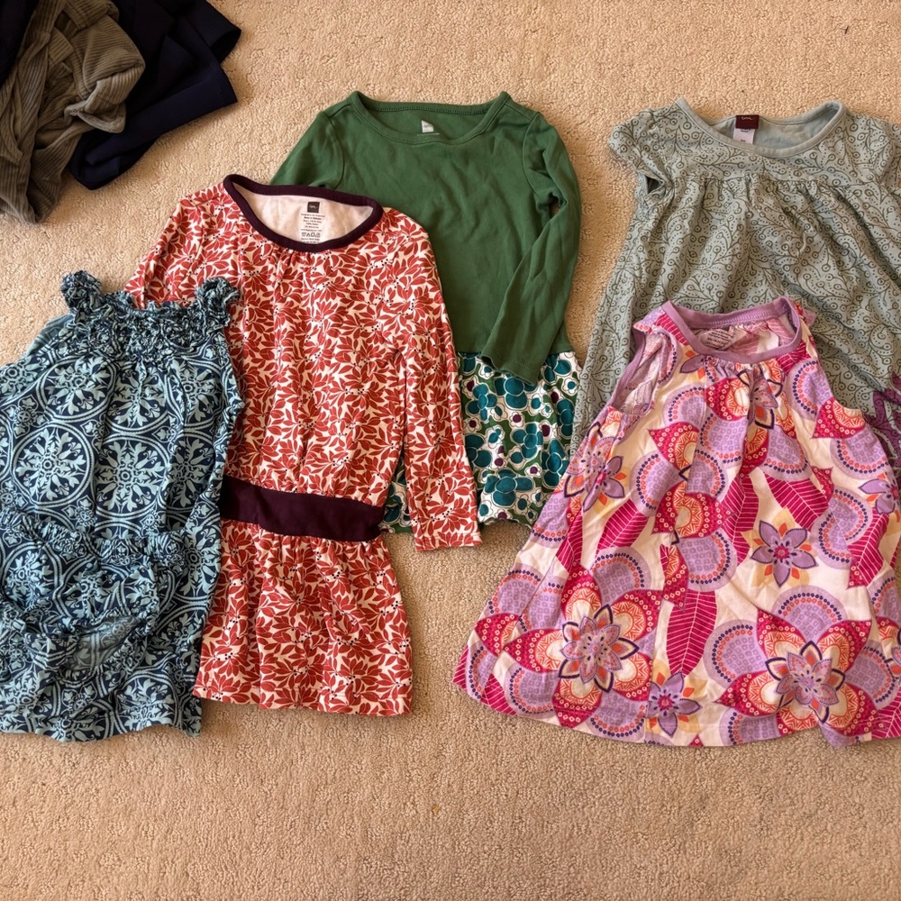 Tea Collection lot of Girls Pink Floral Halter Dress - Unbranded